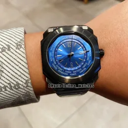 Nuovo 41mm OCTO Roma World Timer 103481 Orologio da uomo al quarzo quadrante nero Bracciale in acciaio inossidabile Orologi sportivi da uomo di alta qualità 10 Co199z