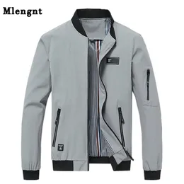 Primavera 4xl College Streetwear Fina Homeca Jaqueta Homens Casual Sólido Zipper Windbreakers Verão Moda Bomber Overcoat XMR09 210811