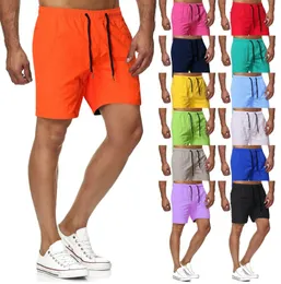 2021 Strandbyxor Shorts Mäns Sommar Snabbtorkande Solid Färg Andningsbar Sport Fitness Fem-punkt 13 Färger M-3XL