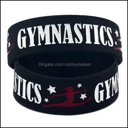 Charme Braceletes Jóias Chegadas Ginástica Sile para Mulheres Homens Carta Esportes Esportes Pulseira Bangle Moda Presente em BK Drop entrega 2021 dqn0u