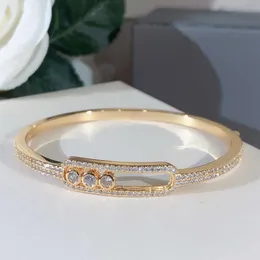 Trends in 2020 Hot New Opening Design Brand Bracelet Women's Girls Man Aaa Zircon Minimalist Style Sub Gold Material High Love Q0720