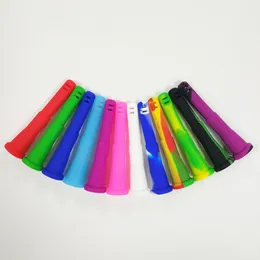 Smoking Colorful Silicone Downstems Tubes With 4 Cuts 102mm Length Silicon Downstem For Glass Water Bongs