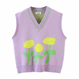 Women Fashion Sweet One Size Candy Colors Knitted Vest Sweater Vintage Sleeveless Side Vents Female Waistcoat Chic Tops 210520
