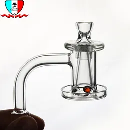 Quartz Spinner Banger Set Acessórios para fumar com 1 Glass Terp Pearl e Carb Cap 1 Glass Cone 10mm 14mm 19mm Macho/Fêmea Clear Joint para Dab Rig Bongs