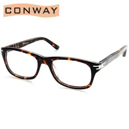 Moda Güneş Gözlüğü Çerçeveleri Conway Retro Kare Gözlük Çerçeve Şeffaf Lens Gözlük Erkekler Kadınlar Için Marka Tasarım Optik Kalite Asetat Havana BL