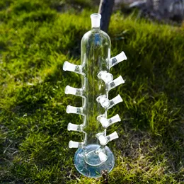 Unikt glas Bong Hookah 14mm Kvinna 15 Bilder Joint 19 tum Big Vattenrör för Quartz Banger Display Shelf Hookahs Bongs Cool Design