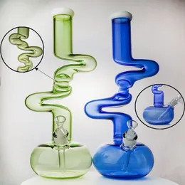 Narghilè unici Big Glass Bong 5mm 7mm Thick Oil Rigs Beaker Bong 16 pollici Dab Rig con tubi dell'acqua downstem diffusi 18,8 Giunto femmina