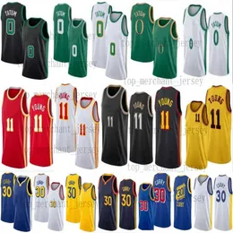 Stephen 30 Curry Basketball Jersey Trae 11 Young Jerseys Jayson 0 Tatum Men T-shirt T-shirts Tröjor Jerseys Broderi Logos