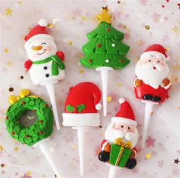 Altre forniture festive per feste Toppers decorazioni di buon natale di buon natale snowman snowman albero da forno decorazioni di cakecup felice anno