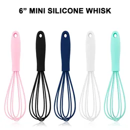 Kök Silicone Whisk Non-Slip Easy to Clean Egg Beater Milk Frother Kök Utensil Kök Silikon Verktyg