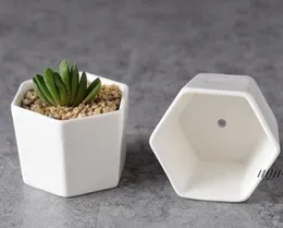 Newceramic bonsai krukor grossist mini vita porslin blomkrukor leverantörer sådd succulent inomhus hem plantor plantor havsfartyg rrb9103