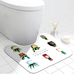 Bath Mat Anti Slip Flannel Mat In Bathroom Carpet Washable Floor Rug Toilet Absorbing Accessories Home Decoration 211130