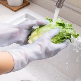 Köksrätt Tvättshandskar Hushållens Candy Färg Tvätträtter Handske Vattentät Tvättkläder Rengöring Kök Rengör verktyg BH5722 TYJ