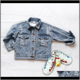 Outwear Clothing Baby Maternity Drop Delivery 2021 Girls Denim Jackets Kids Coat Solid Fashion Childrens Spring Autumn Toddler Girl Coats Bab