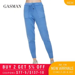 Gasman 2021 여성용 바지 패션 편안한 다중 컬러 스웨트 팬츠 여성용 고전적인 단단한 바지화물 바지 GK001 Q0801