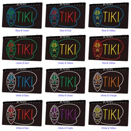 TC1411 The Tiki Bar Light Sign Dual Color 3D Engraving