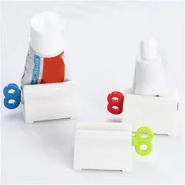 1Pc 3 Colors Home Plastic Toothpaste Tube Toilet Supplies Squeezer Easy Dispenser Rolling Holder Bathroom Supply Tooth Cleaning Accessories