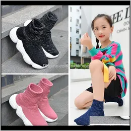 Athletic Outdoor Baby Maternity Drop Delivery 2021 Children Casual Boys Girls Sneakers Child High Elastic Foot Wrapping Snow Boots Kids Knitt