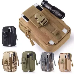 Borse da esterno Tactical Molle Marsupio Marsupio Marsupio Tasca piccola Militare Corsa da viaggio Campeggio per telefono da 5,5/6 pollici