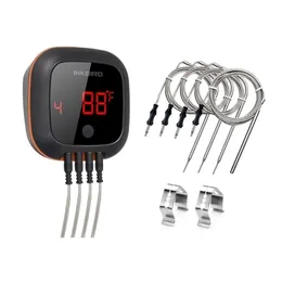 INKBIRD IBT-4XS Digital Household BBQ Cooking Thermometer Meat Thermometer Bluetooth Connected for Party Oven ing 210719