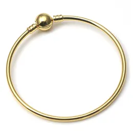 Дропшиппинг золотой цвет браслет браслеты подходят Шарм Бусины для Пандора Для женщин Девушка Рождество подарки на день рождения BR014