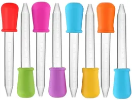 10 Colors 5ml Silicone Liquid Droppers Plastic Pipettes Transfer Eyedropper With Bulb Tip For Candy Oil Kitchen Kids Gummy Making Mold