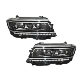 VW Tiguan DRL Angle Eye Headlights Reverse+Brake+Foglight Car Styling2017-2021の左右LEDターンシグナルヘッドランプ