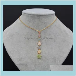 Chains Necklaces & Pendants Jewelrychains Colourful Star Necklace Is Lovely And Moving Little Schoolgirl Day Fastes A Style Drop Delivery 20