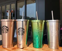 Den senaste 16oz rånar, rostfritt stål Starbucks kaffe isolering halm kopp, 20 stilar att välja mellan, separat box förpackning, support anpassning