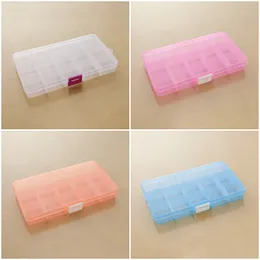 15 Grids Clear Plastic Storage Organizer Jewelry Box Earring Beads Screw Holder Case Display Container