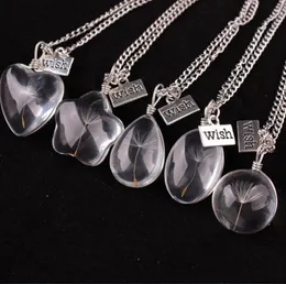 Pendant Necklaces & Pendants Jewelry Drop Delivery 2021 Bottle Seed In Glass Sier Plated Long Chain Necklace Natural Dandelion Necklac