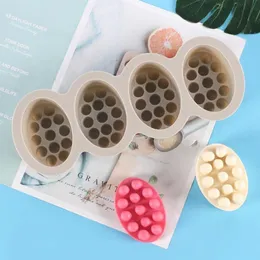 Oval Spa Soap Mold Cavity Silicone Massage Therapy Soap Making Tool 100PCS/LOT Herramienta Para Hacer Jabn
