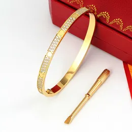 couple Bracelet Women Tennis Stainless Steel gold Double Row Diamond Jewelry Fashion Valentines Day Wholesale