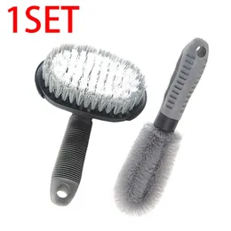 Car Cleaning Brush Universal Wet and Dry for Auto Wheel Tire Rim Brush Wash Tools Car Hub Tyre Cleaner Brushes Auto Accessories
