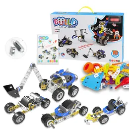 113 PCS 10 in 1 Assemblea a mano fai da te Motore elettrico Motore Elettrico Building Building Blocks Model giocattolo per bambini regalo