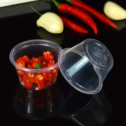 2oz 60ml Disposable Sauce Ketchup Cups Take Out Containers Jelly Yogurt Mousses Package Box with Lid
