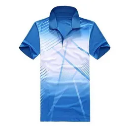 Męska i damska badminton jednolity stołowy Tenis jednolite drukowane postać zespołu Szybki suszenie sportowy koszulka polo z krótkim rękawem