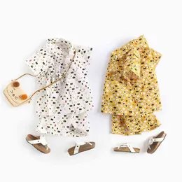 Letnie ubrania dla niemowląt Japoński Kimono Yukata Robe Urodzony w domu Piżamy Koszulka z krótkim rękawem 210701