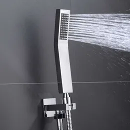 Hög kvalitet mässing handdusch uppsättning väggmonterad handhållen mässing dusch huvud mässing hållare slang vatten sparar dusch spruta 210724