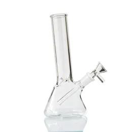 Transparent Thick Smoking Glass Beaker Percolator Bong Fristted Disc Shisha Tobacco Dab Rig Pipes 10 inch Straight Oil Burner Hookah Glass Water Bongs