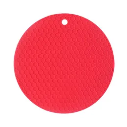 Mats & Pads Multi-use Round Silicone Non-slip Heat Resistant Mat Hang Tableware Cushion Placemat Pot Holder