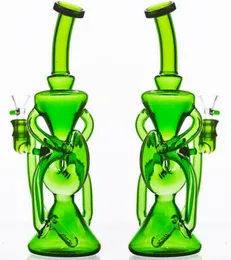 Vintage Pulsar 11INCH Iniettore Perc Quad Arm Recycler Vetro BONG Narghilè Pipa Bruciatore a nafta con ciotola o Banger può mettere il LOGO del cliente