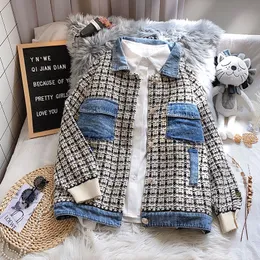 H.SA Kvinnor Vinter Cardigans Elegant Knit Ponchoes Jeans Patchwork Casual Long Sweater Coat Stora Sweter Mujer 210417