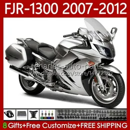 OEM Fairings för Yamaha FJR-1300 FJR 1300 Glans Silver A CC FJR1300 07 08 09 10 11 12 MOTO BODY 108NO.54 FJR-1300A 2007 2008 2009 2010 2011 2012 FJR1300A 01-12 Bodywork Kit