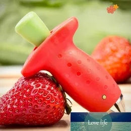 Strawberry Stem Leaf Leaves Huller Remover Tools Removal Fruit Corer Tool Kitchen Gadgets Cutter Red Color OWB8905 Factory price expert design Quality Latest Style