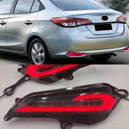 1PAIR Auto LED reflektor tyllik tylna lampa mgły zderzak hamulca Zamorne światła sygnałowe dla Toyota Yaris 2017 2018 2019