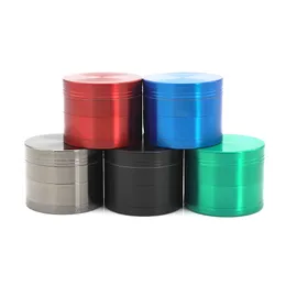 4 Layers Smoking Accessory SharpStone Grinders Herb Tobacco Spice Crusher 50mm Zinc Alloy Grinder With Scraper Flat Concave 5 Colors Including Retail Package