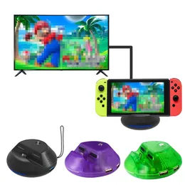 Przenośny TV Converter Converter Converter Adapter Base Mini Okrągła baza dla Nintendo Switch Game Console Akcesoria