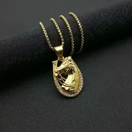 10K Solid Gold CZ Horseshoe - 16G 5/16