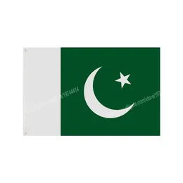 Pakistan Flags National Polyester Banner Flying 90 x 150cm 3 * 5ft Flag All Over The World Worldwide Outdoor can be Customized